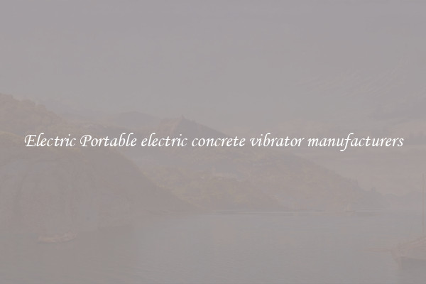 Electric Portable electric concrete vibrator manufacturers