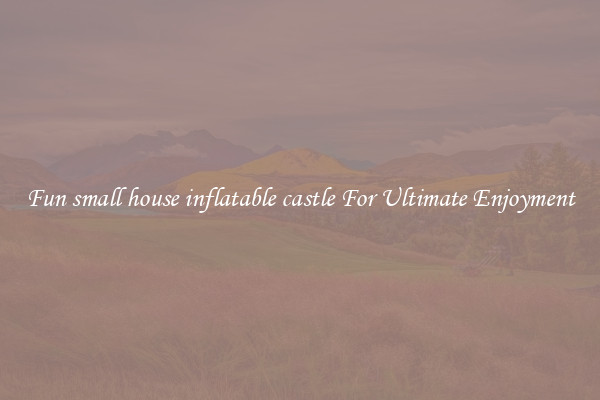 Fun small house inflatable castle For Ultimate Enjoyment