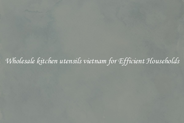 Wholesale kitchen utensils vietnam for Efficient Households