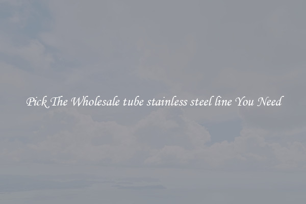 Pick The Wholesale tube stainless steel line You Need