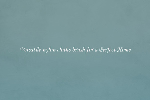 Versatile nylon cloths brush for a Perfect Home
