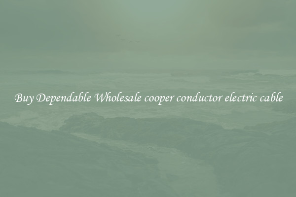 Buy Dependable Wholesale cooper conductor electric cable