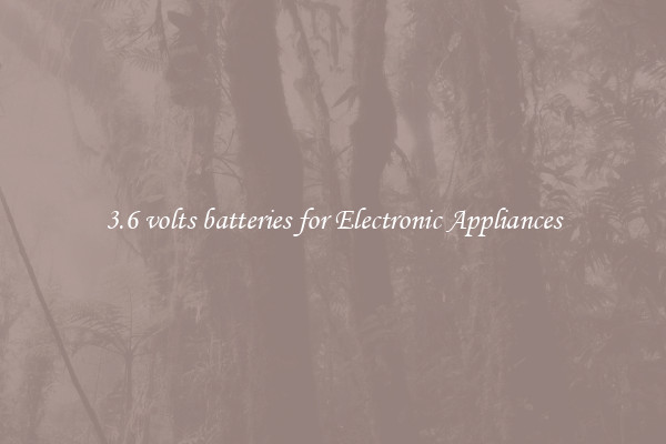 3.6 volts batteries for Electronic Appliances