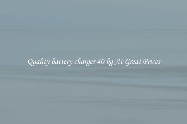 Quality battery charger 40 kg At Great Prices