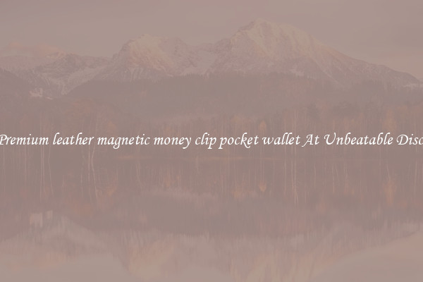 Buy Premium leather magnetic money clip pocket wallet At Unbeatable Discounts