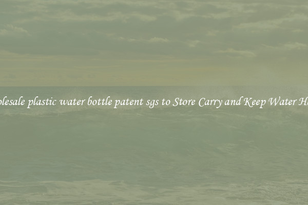 Wholesale plastic water bottle patent sgs to Store Carry and Keep Water Handy
