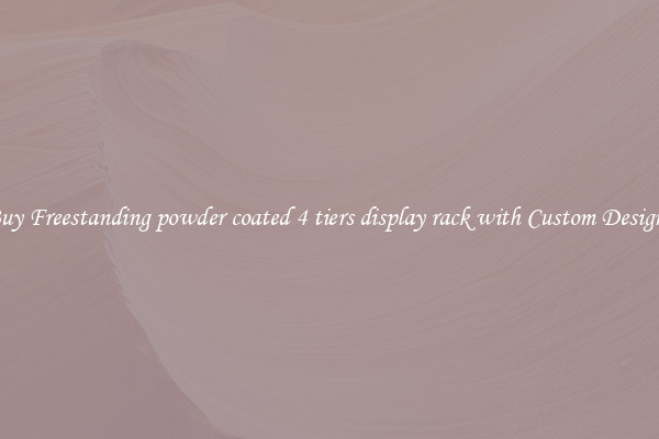 Buy Freestanding powder coated 4 tiers display rack with Custom Designs