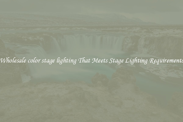 Wholesale color stage lighting That Meets Stage Lighting Requirements