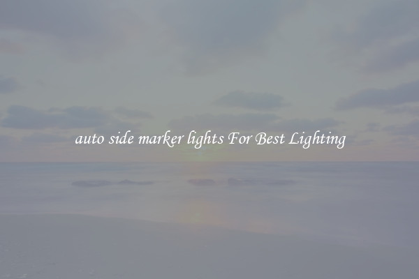 auto side marker lights For Best Lighting